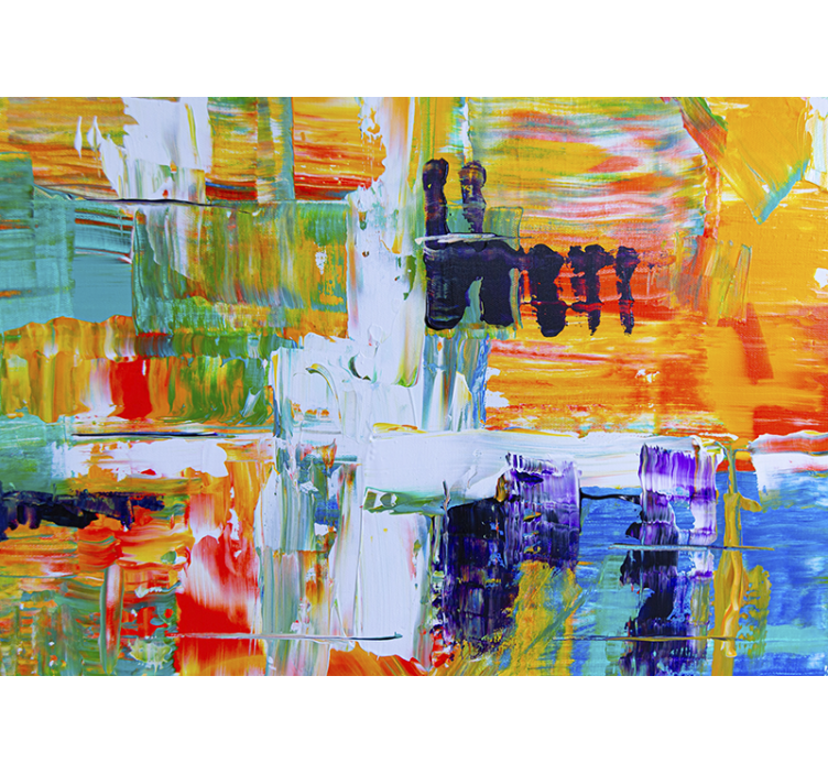 Fotomurale artistico composizione astratta vivace - TenStickers