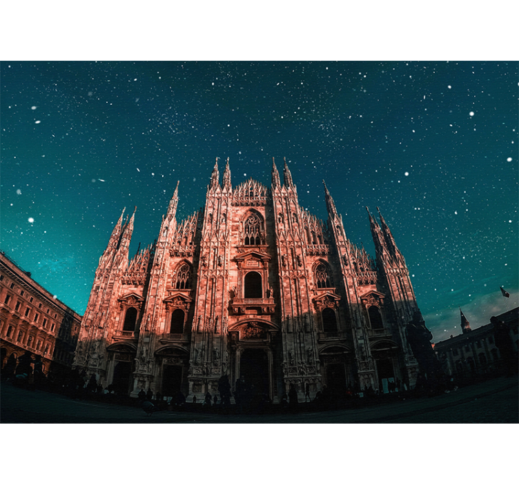 Fotomurale di madrid paesaggio notturno del duomo - TenStickers