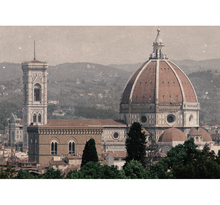 Fotomurale città vista della cattedrale di firenze - TenStickers