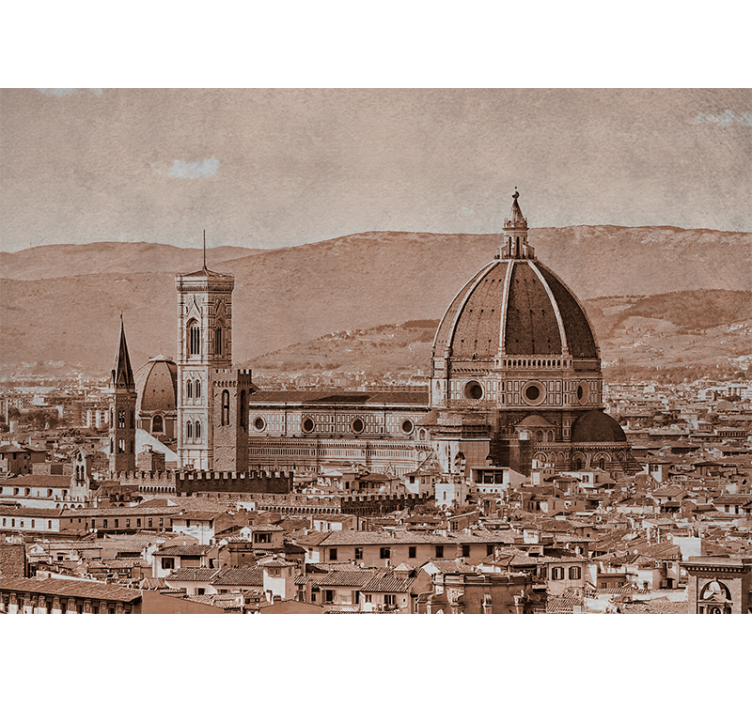 Fotomurale città vista del duomo di firenze - TenStickers