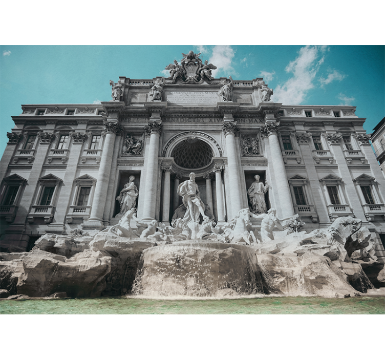 Fotomurale città fontana di trevi - TenStickers