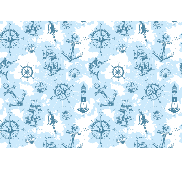 Fotomurale paesaggi elementi di avventura marina - TenStickers