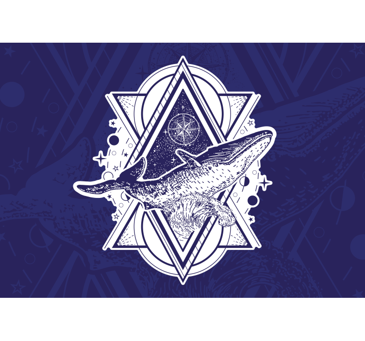 Fotomurale animali design della balena maestosa - TenStickers