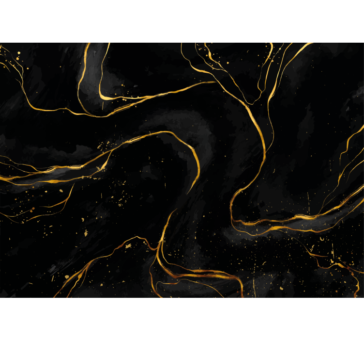 Fotomurale astratto linee d'oro eleganti - TenStickers