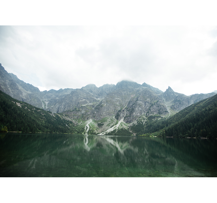 Fotomurale paesaggi riflesso magnifico di montagne - TenStickers