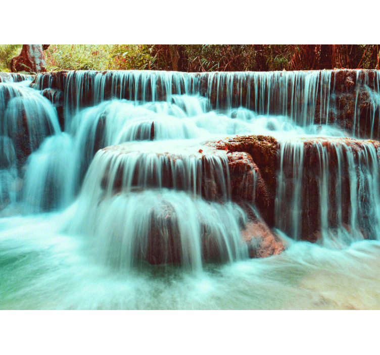 Fotomurali cascate flusso di cascate sereno - TenStickers