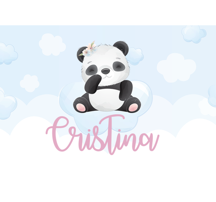 Fotomurale animali design di un panda carino - TenStickers