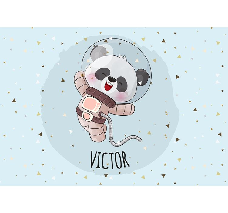 Fotomurale animali panda astronauta felice - TenStickers