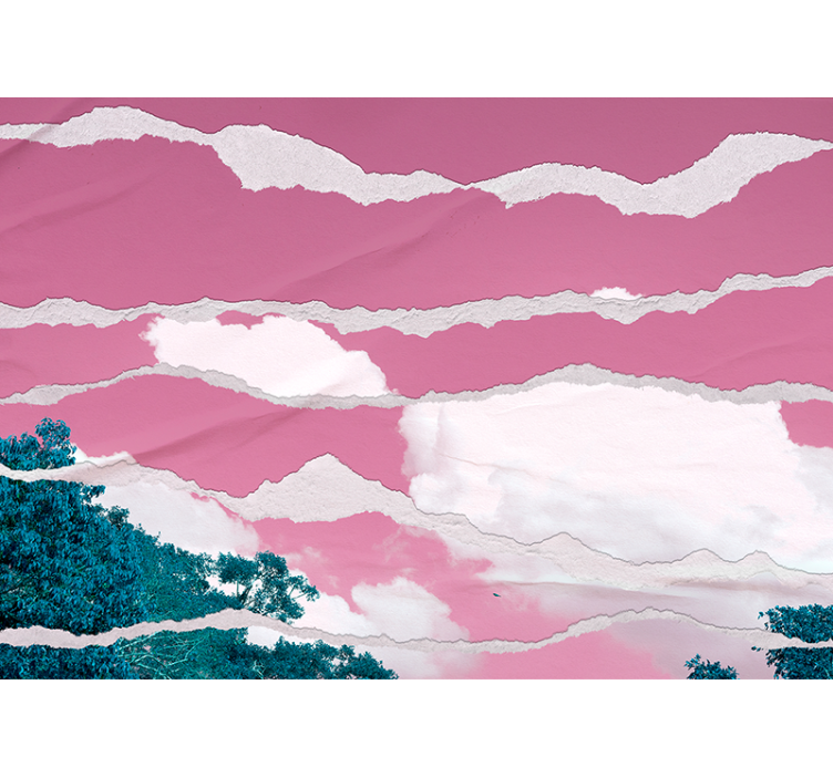 Fotomurale astratto strati di nuvole strappate - TenStickers