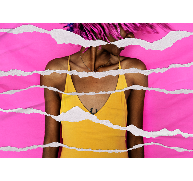 Fotomurali persone effetto carta strappata - TenStickers