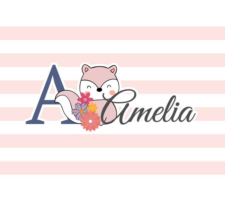 Fotomurale cameretta design volpe adorabile - TenStickers