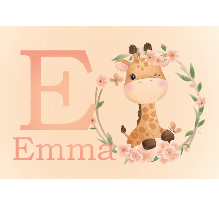 Fotomurale cameretta design giraffa carina - TenStickers