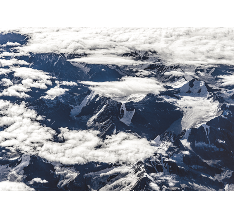 Fotomurale montagna vista di una maestosa catena montuosa - TenStickers