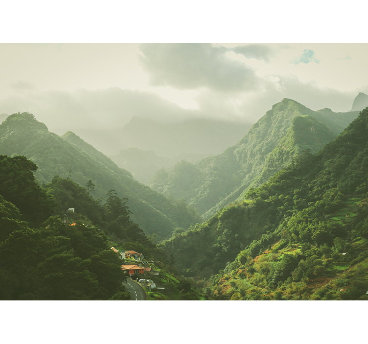 Fotomurale paesaggi valle di montagna - TenStickers