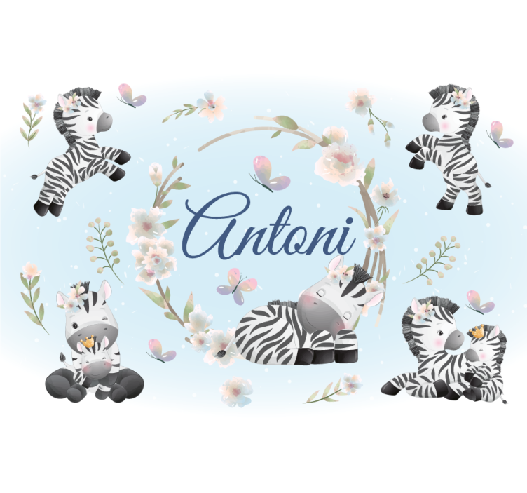 Fotomurale animali design gioco zebra - TenStickers