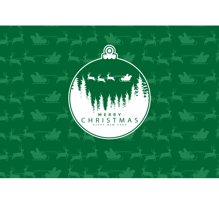 Fotomurale di natale paesaggio invernale gioioso - TenStickers