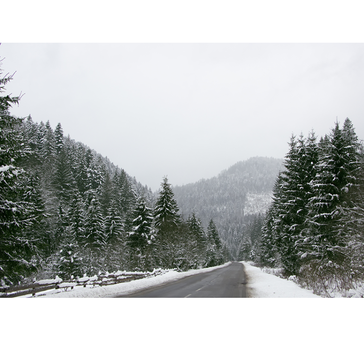 Fotomurale montagna paesaggio di montagna ghiacciata - TenStickers