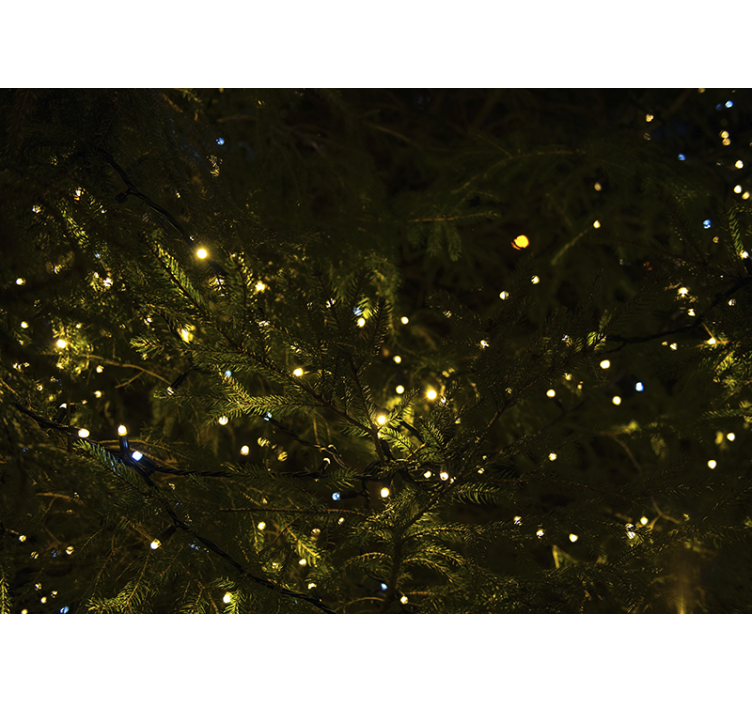 Fotomurale di natale luci festive per alberi - TenStickers