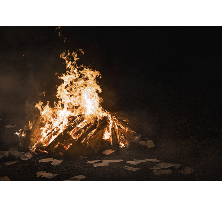 Fotomurale astratto scena di falò fiammeggiante - TenStickers