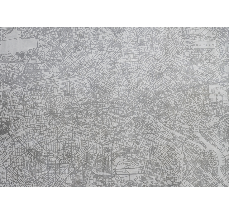 Fotomurale berlino mappa dettagliata di berlino - TenStickers