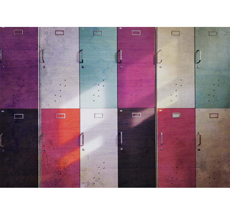 Fotomurale musicale porte armadietto colorate - TenStickers