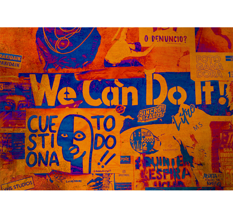 Fotomurale arte urbana espressione potente - TenStickers