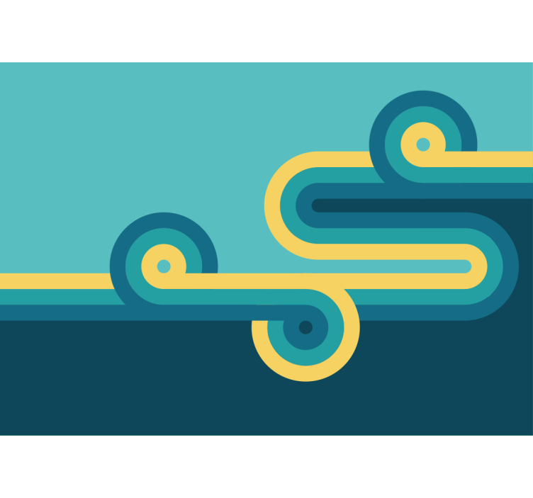 Fotomurale astratto composizioni di linee arcuate - TenStickers