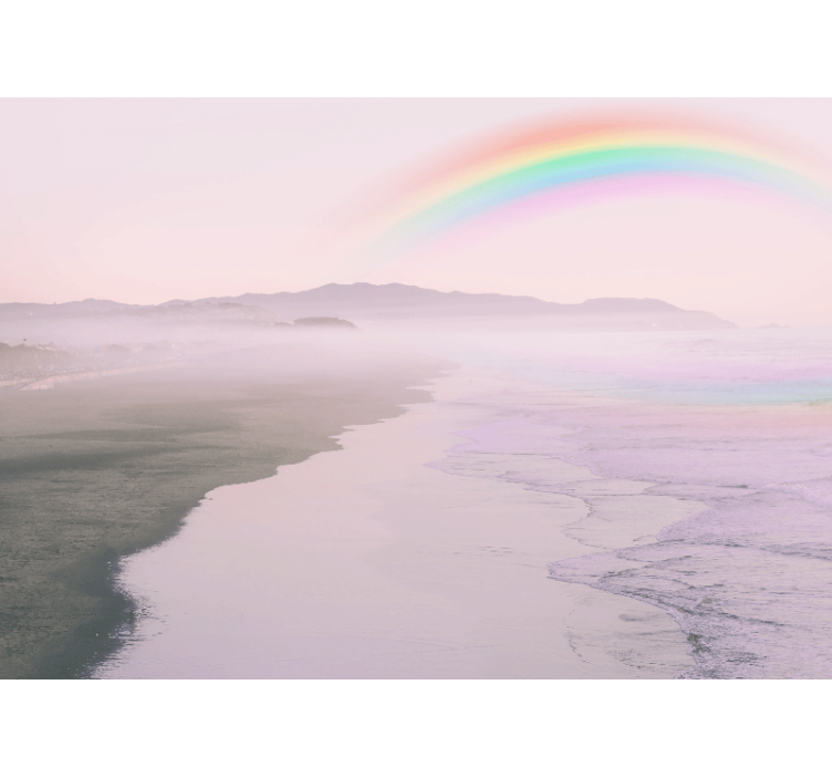 Fotomurali natura spiaggia arcobaleno serene - TenStickers