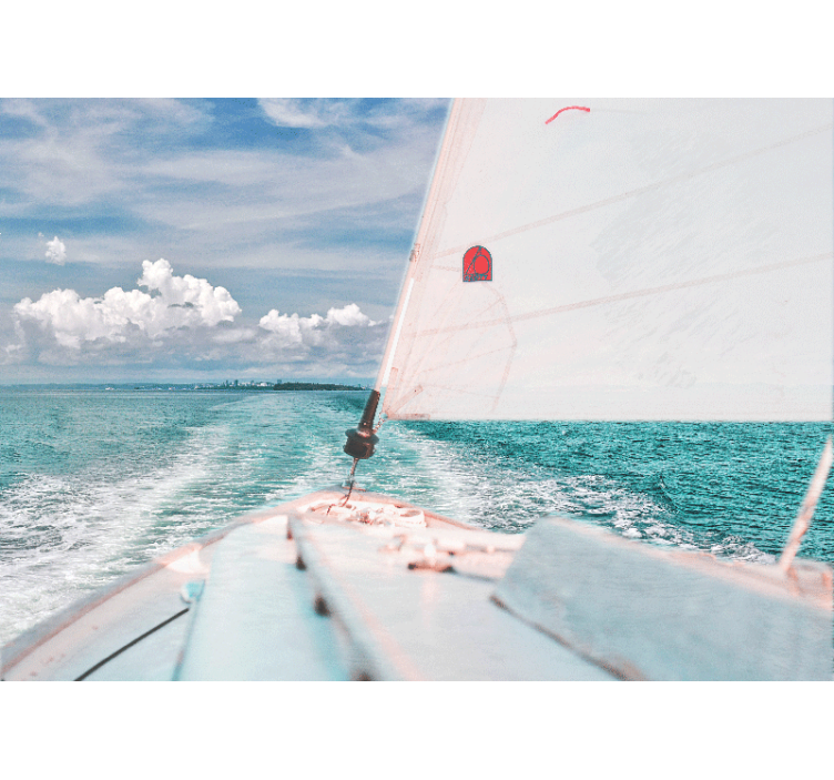 Fotomurale mare navigando tra le onde - TenStickers