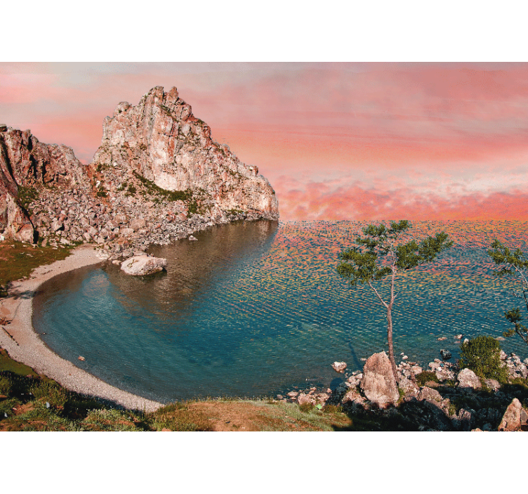 Fotomurale paesaggi prospettiva oceano tranquillo - TenStickers