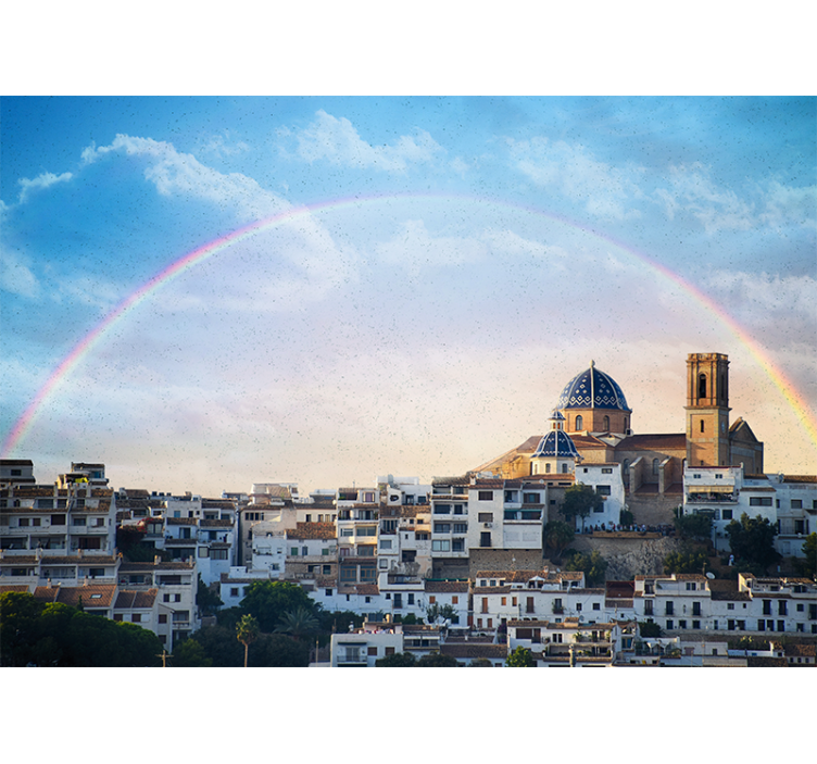 Fotomurale città architettura di paese costiero - TenStickers