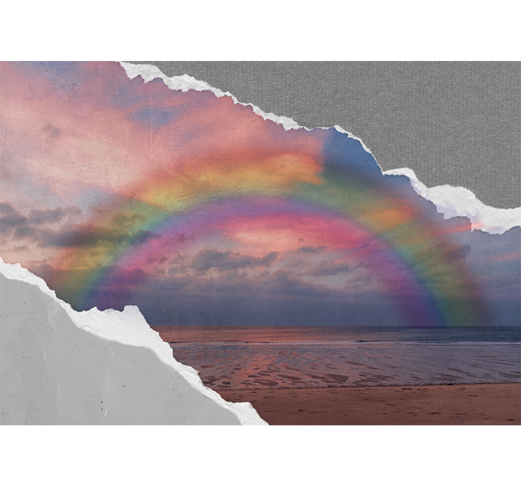 Fotomurale cielo arco arcobaleno vibrante - TenStickers