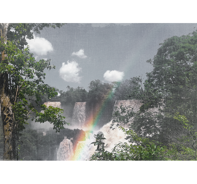 Fotomurali cascate scena di cascata nella giungla - TenStickers