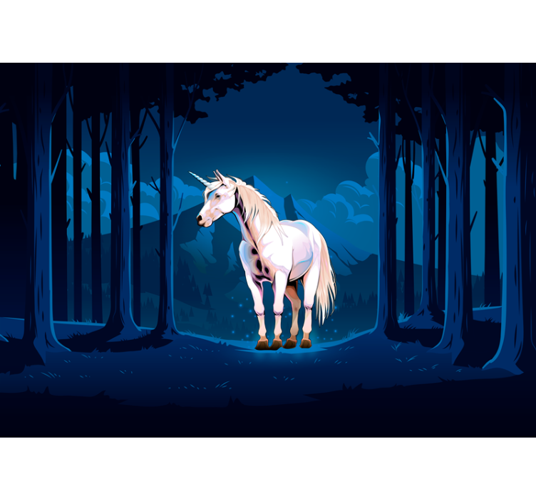Fotomurale fantasia scena di unicorno maestoso - TenStickers