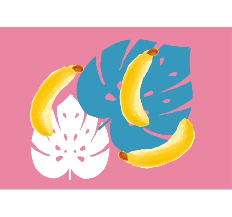 Fotomurali fiori diversi banane e foglie - TenStickers
