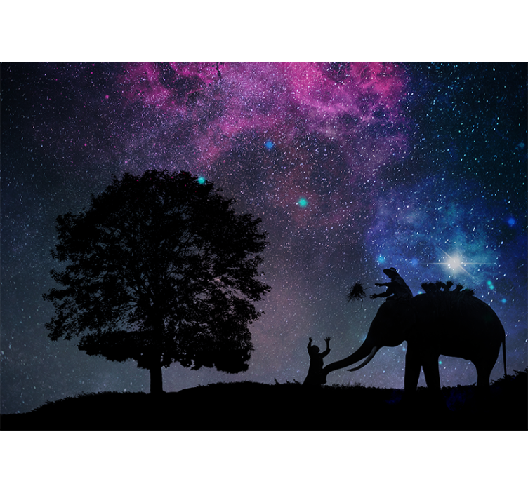 Fotomurali frasi avventura dell'elefante cosmico - TenStickers