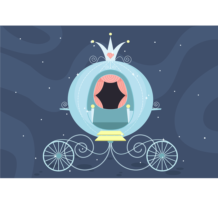 Fotomurale cameretta carrozza da favola - TenStickers