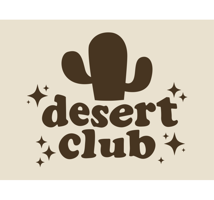 Fotomurale deserto design cactus club - TenStickers