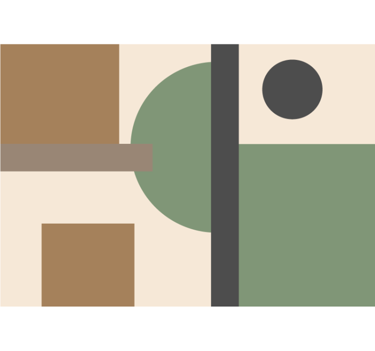 Fotomurale astratto organizzazione di forme geometriche - TenStickers