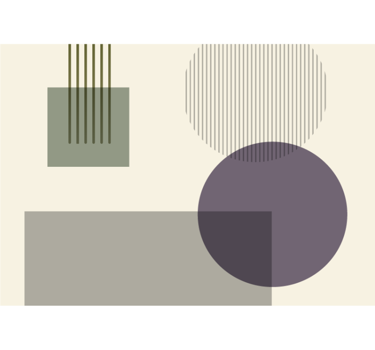 Fotomurale astratto forme geometriche in gioco - TenStickers