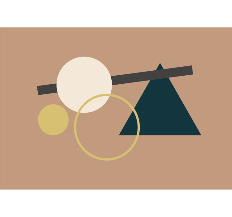 Fotomurale astratto configurazione forme geometriche - TenStickers