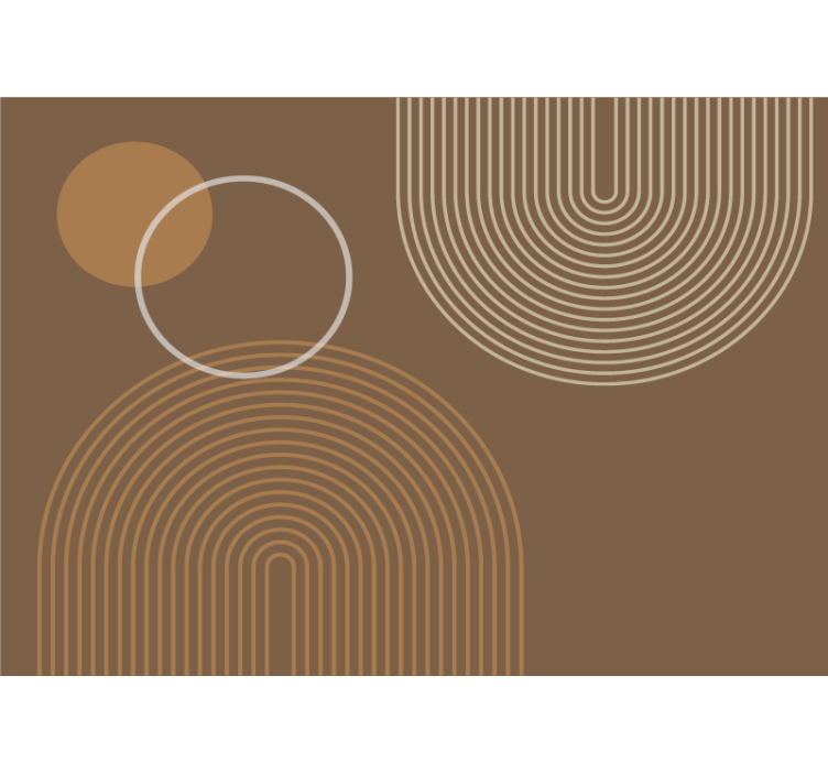 Fotomurale astratto con motivi circolari geometrici - TenStickers