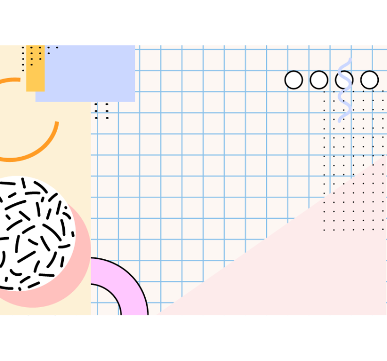 Fotomurale astratto configurazione di forme geometriche - TenStickers