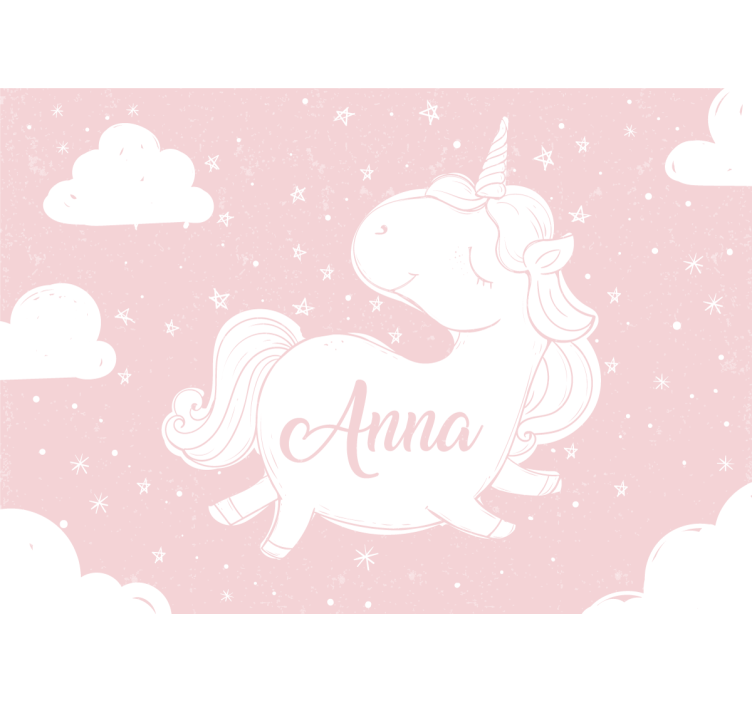 Fotomurale cameretta design unicorno giocoso - TenStickers