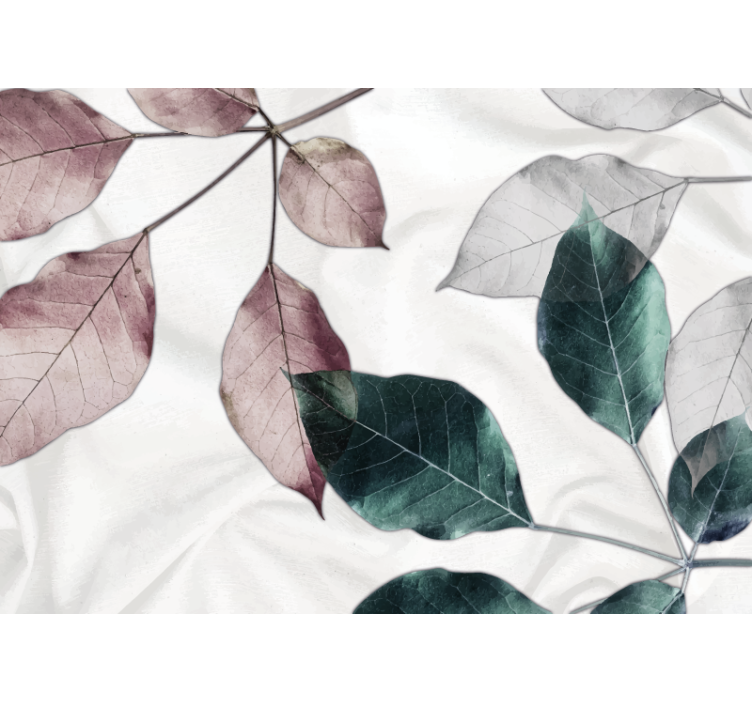 Fotomurale fiori motivi di foglie sottili - TenStickers