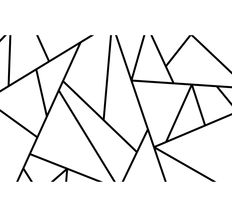 Fotomurale astratto linee nere geometriche - TenStickers