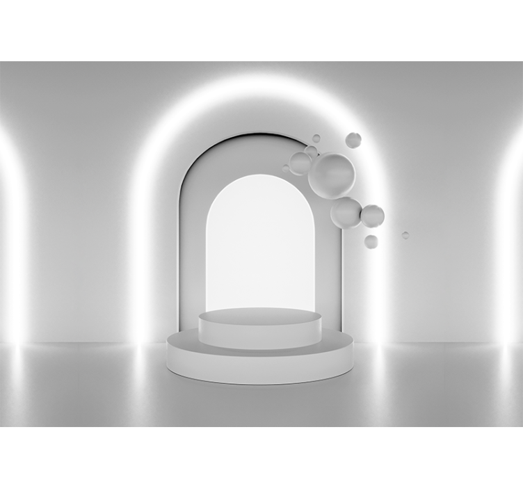 Fotomurale astratto design ad arco geometrico - TenStickers