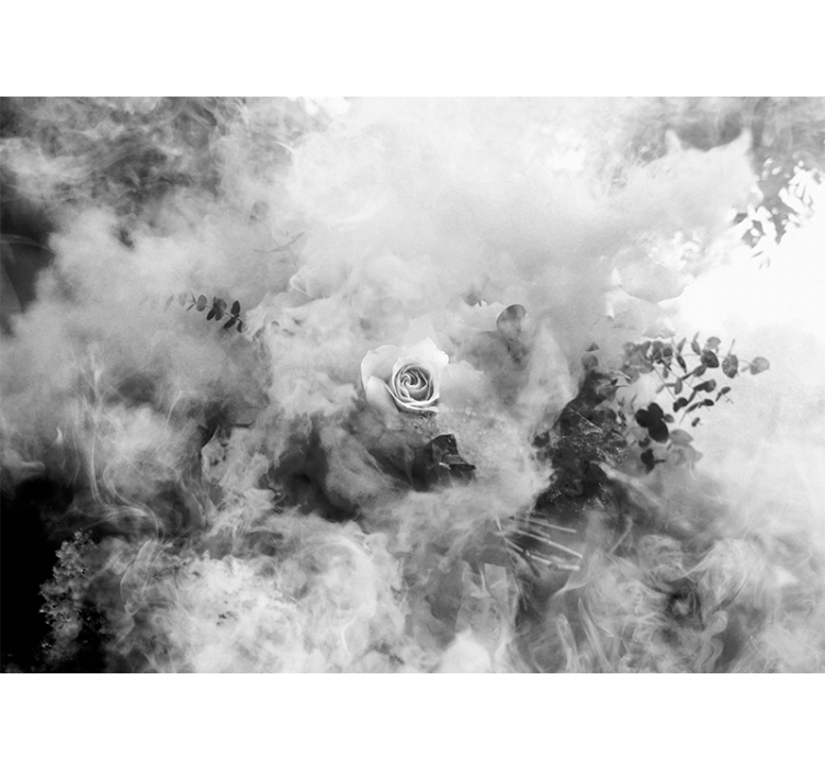 Fotomurale fiori rosa bianca eterea - TenStickers