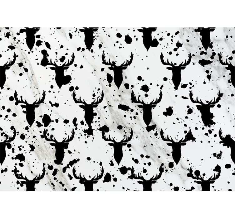 Fotomurale animali motivo silhouette cervo - TenStickers