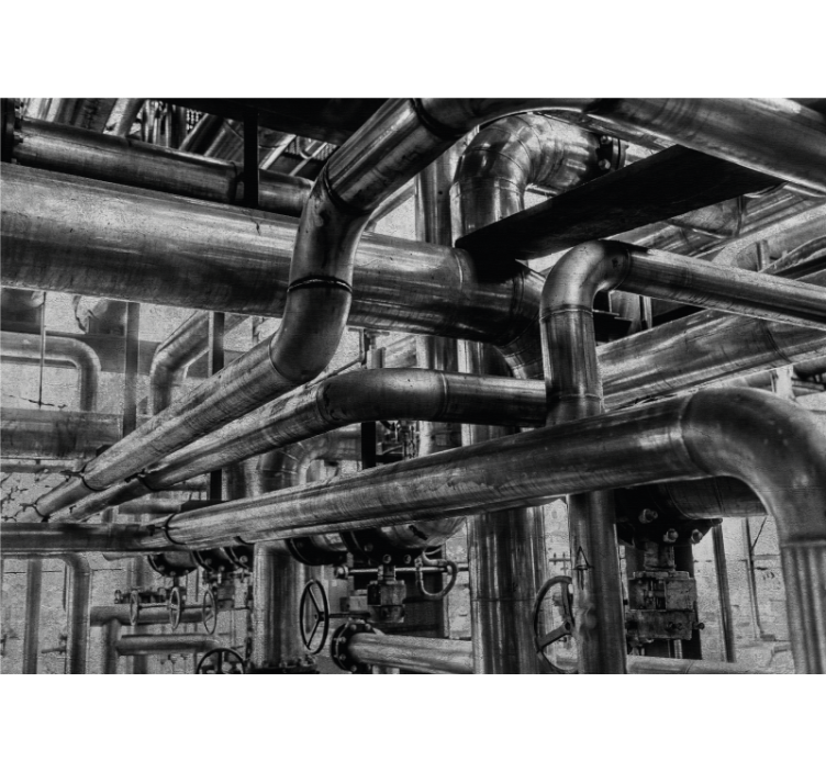 Fotomurale textures motivi tubi industriali - TenStickers